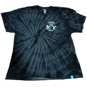 Twenty One Pilots Icy Tour T-Shirt Merch Black Tie Dye Swirl Colortone